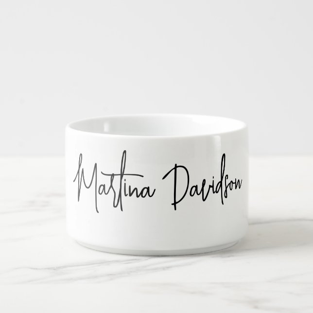 Modern Minimalist Plain Creative Calligraphy Bowl (Center)