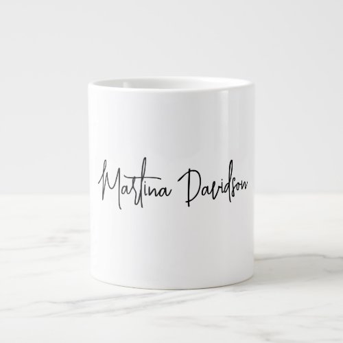 Modern Minimalist Plain Creative Calligraphy Giant Coffee Mug