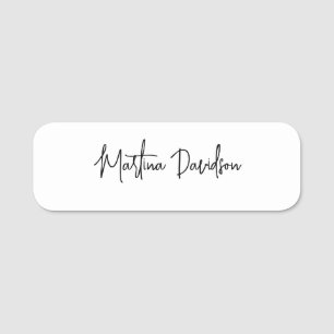 Modern Minimalist Plain Creative Calligraphy Name Tag