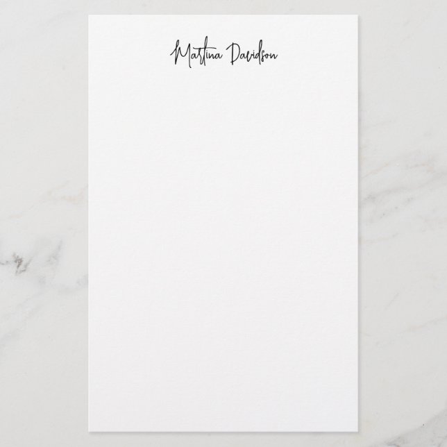 Modern Minimalist Plain Creative Calligraphy Stationery (Front)