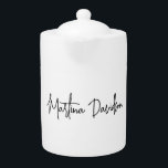 Modern Minimalist Plain Creative Calligraphy Teapot<br><div class="desc">This template is ideal for those who are looking for a design that is catchy, reminding you, and suitable for your personality and work discipline. You can easily replace all the information on it with your own information. All you have to do for this is to use the personalization links....</div>