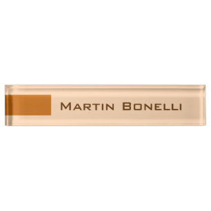 Modern Minimalist Plain Desk Name Plate