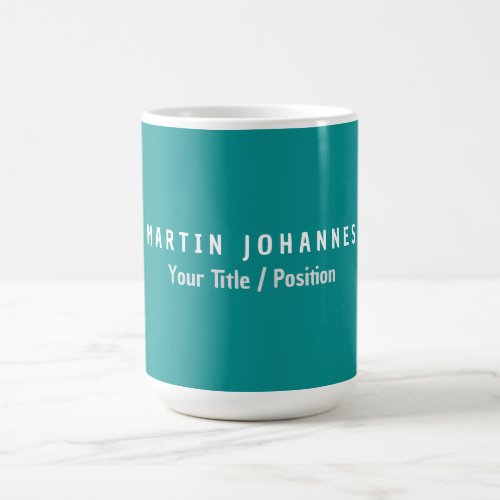 Modern Minimalist Plain Elegant Blue Green Coffee Mug