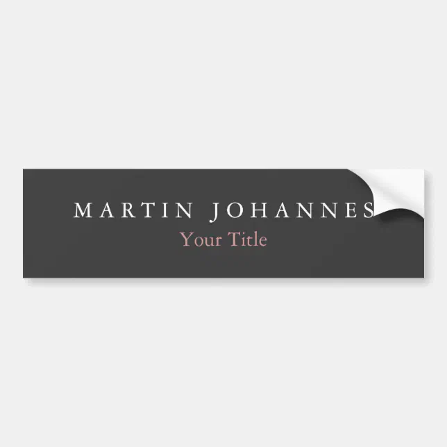 Modern Minimalist Plain Elegant Grey Bumper Sticker | Zazzle
