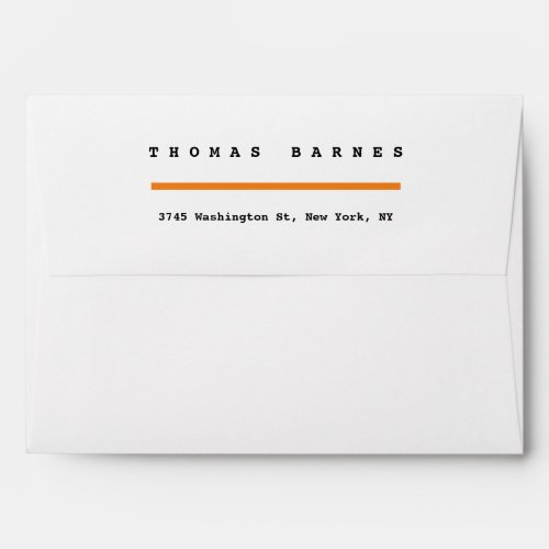 Modern Minimalist Plain Elegant Personalized Envelope