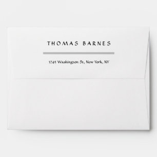 Modern Minimalist Plain Elegant Personalized Envelope