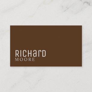 modern minimalist plain light brown business card
