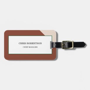Modern Minimalist Plain Luggage Tag
