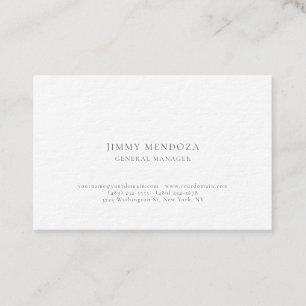 Modern Minimalist Plain Luxury Thick Paper Business Card