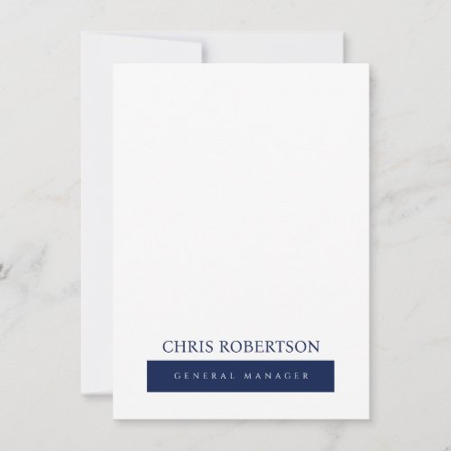 Modern Minimalist Plain Note Card