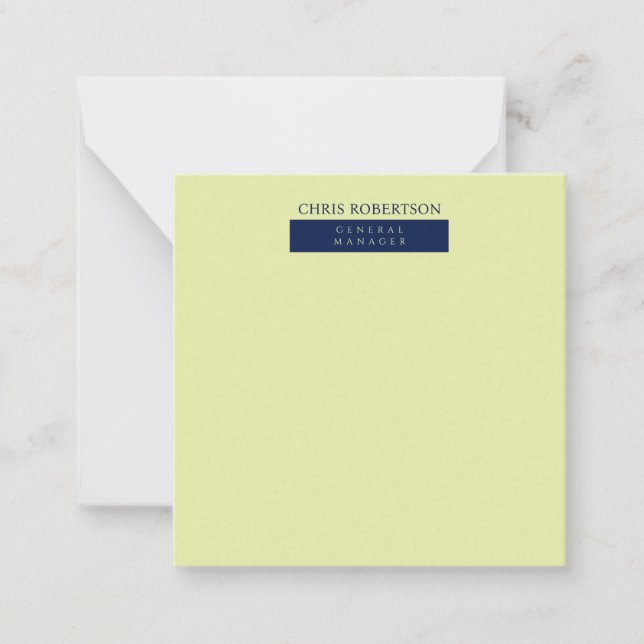 Modern Minimalist Plain Note Card (Front)
