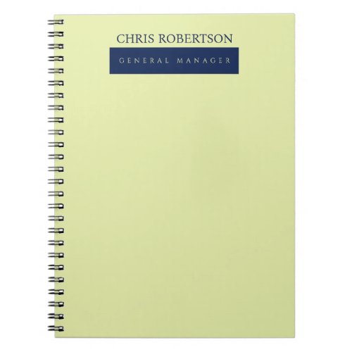 Modern Minimalist Plain  Notebook