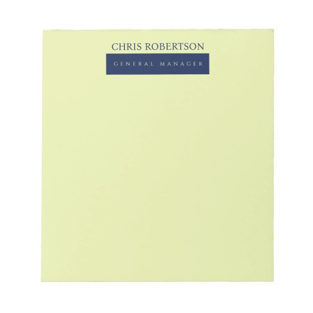 Modern Minimalist Plain Notepad (Front)