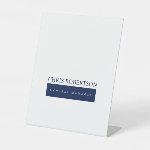 Modern Minimalist Plain Pedestal Sign