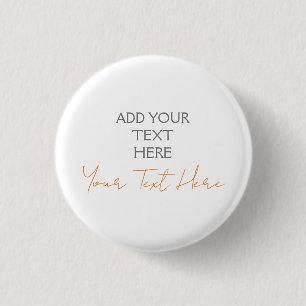 Modern Minimalist Plain Personalized Add Text Button