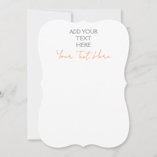 Modern Minimalist Plain Personalized Add Text Card