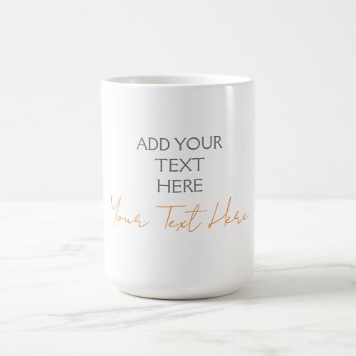 Modern Minimalist Plain Personalized Add Text Coffee Mug