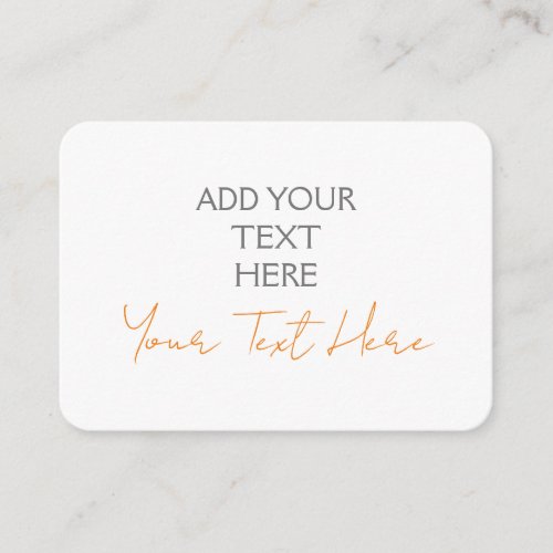 Modern Minimalist Plain Personalized Add Text Enclosure Card