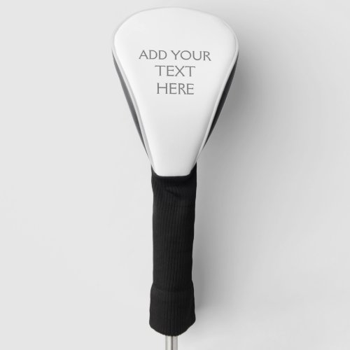 Modern Minimalist Plain Personalized Add Text Golf Head Cover