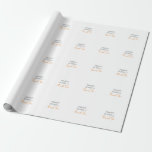 Modern Minimalist Plain Personalized Thank You Wrapping Paper<br><div class="desc">Thank You Message With Elegant Design</div>