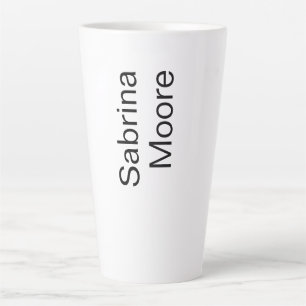 Modern Minimalist Plain Professional Add Name Latte Mug