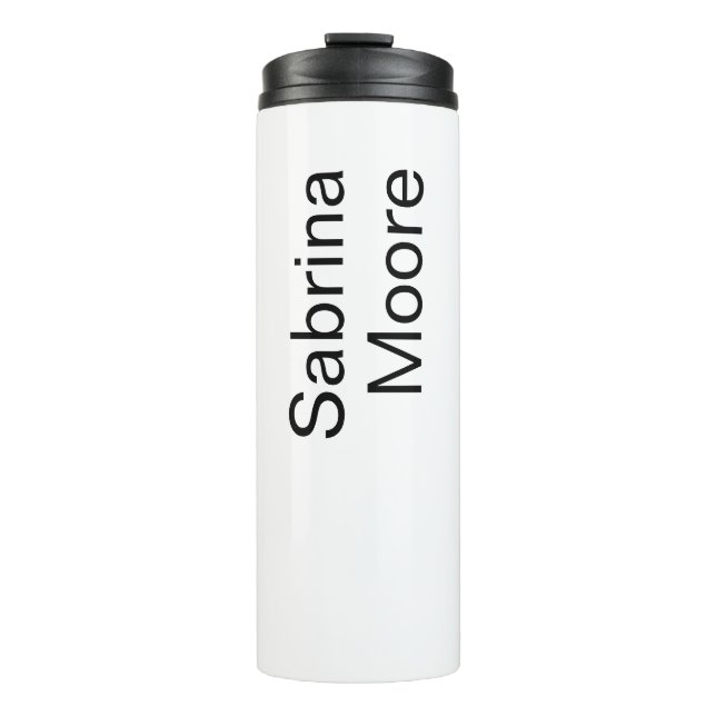 Modern Minimalist Plain Professional Add Name Thermal Tumbler (Front)