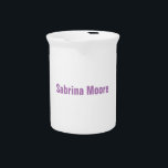 Modern Minimalist Plain Professional Beverage Pitcher<br><div class="desc">This design will give you a chance to show your true personality and what you can do in business.</div>