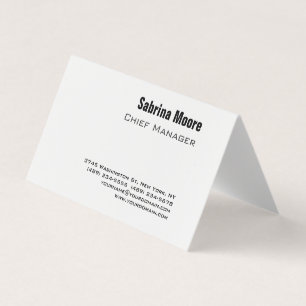 Modern Minimalist Plain Professional Business Card