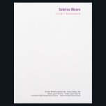 Modern Minimalist Plain Professional Letterhead<br><div class="desc">This design will give you a chance to show your true personality and what you can do in business.</div>