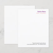 Modern Minimalist Plain Professional Paper Sheet (Front/Back)