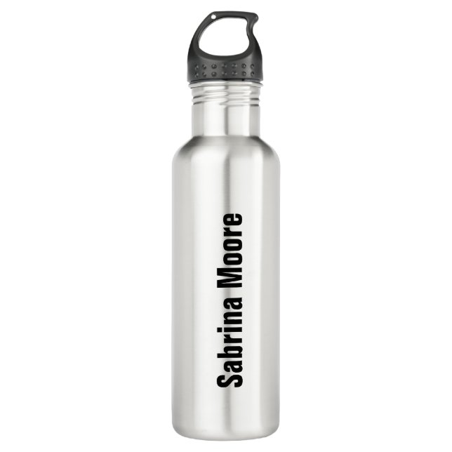 Modern Minimalist Plain Professional Stainless Steel Water Bottle (Front)