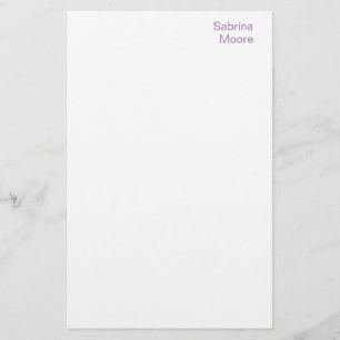 Modern Minimalist Plain Professional Stationery