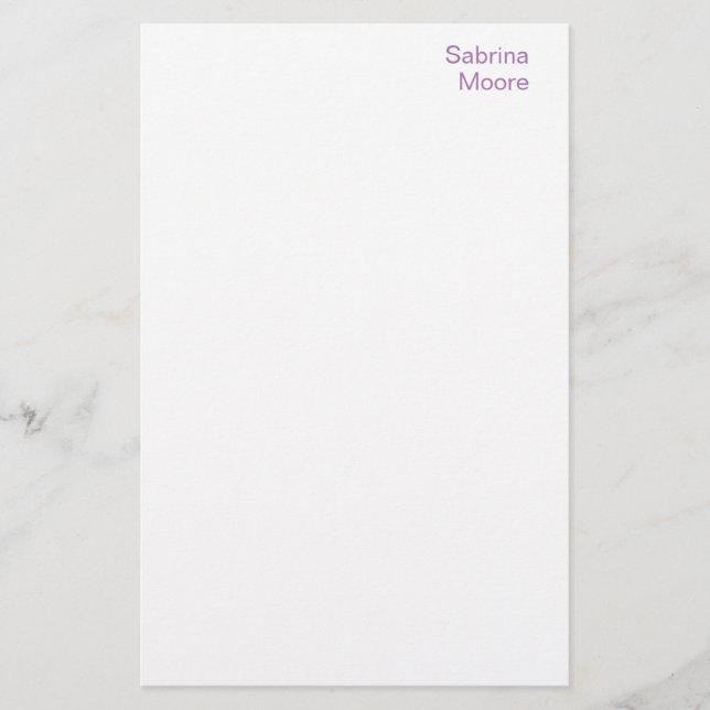 Modern Minimalist Plain Professional Stationery (Front)
