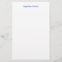 Modern Minimalist Plain Simple Blue White