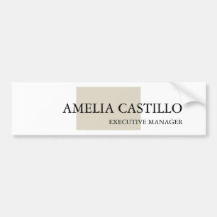 Modern Minimalist Plain Simple  Bumper Sticker