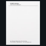 Modern Minimalist Plain Simple Business  Letterhead<br><div class="desc">This product was very good and I love how easy it is for customize design. The design was very simple so I'm very pleased when I create.</div>