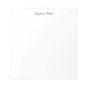 Modern Minimalist Plain Simple Cute Calligraphy Notepad