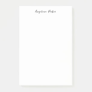Modern Minimalist Plain Simple Cute Calligraphy Post-it Notes