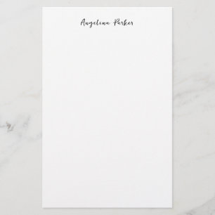 Modern Minimalist Plain Simple Cute Calligraphy Stationery