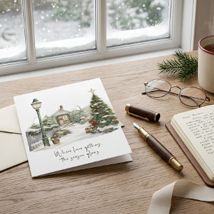 Modern Minimalist Poem Christmas Holiday Card