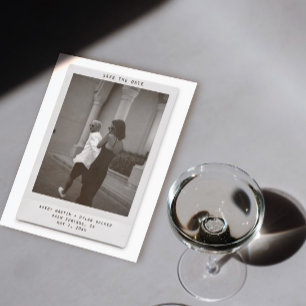 Modern Minimalist Polaroid Photo Save the Date
