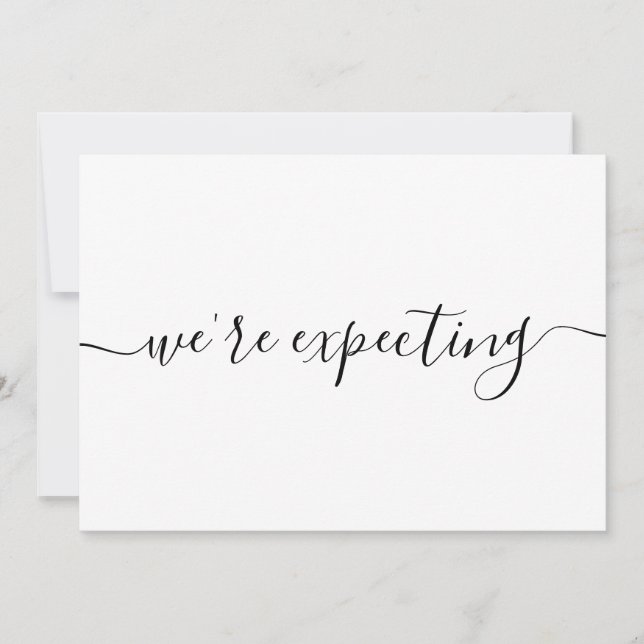 Modern Minimalist Pregnancy Announcement (Front)
