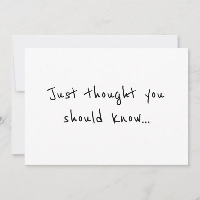 Modern Minimalist Pregnancy Announcement Card (Front)