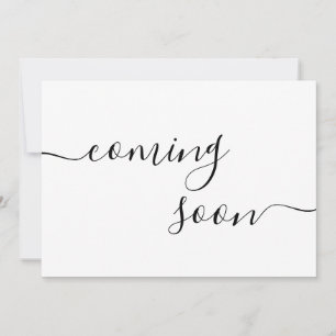 Modern Minimalist Pregnancy Announcement Card