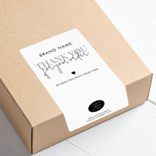 Modern Minimalist Product Packaging Box Seal Label