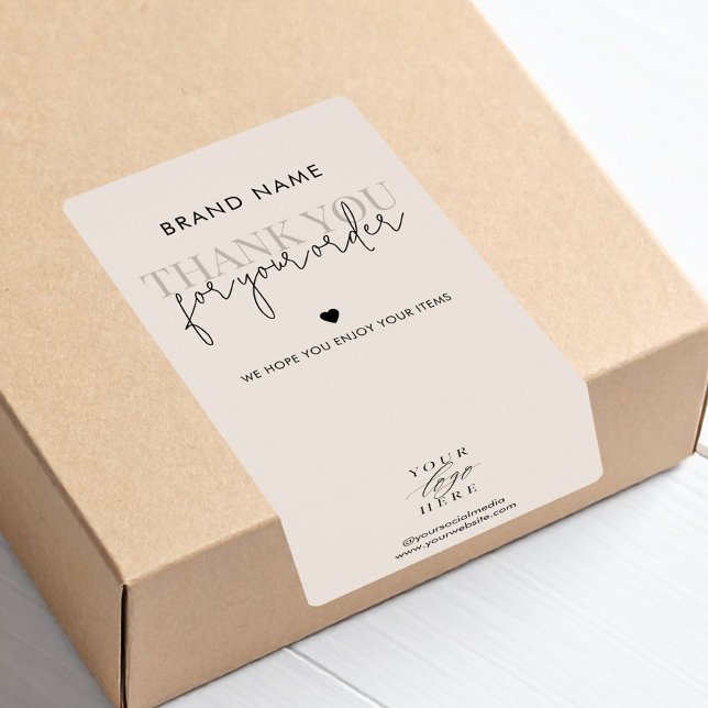 Modern Minimalist Product Packaging Box Seal Label (Creator Uploaded)