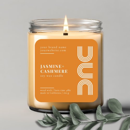 Modern minimalist product packaging candle label