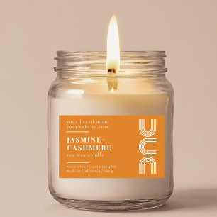 Modern minimalist product packaging candle label
