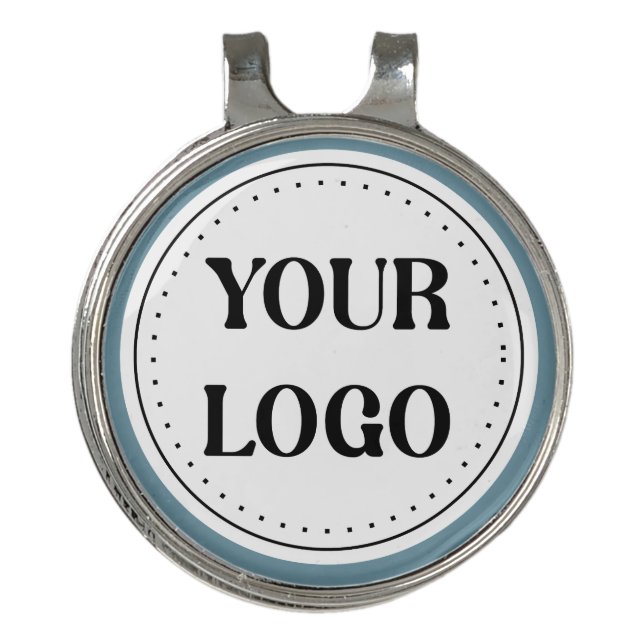 Modern Minimalist Professional Black  Golf Hat Clip (Front)