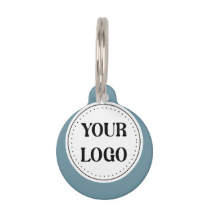 Modern Minimalist Professional Black Pet ID Tag